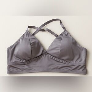 Torrid Gray Satin Bralette – Size 1 (Plus Size) sexy comfy 1X